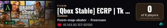 [Qbox Stable] ECRP | Tk Test Server live status badge