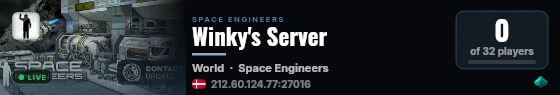 Winky's Server live status badge