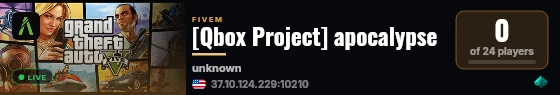 [Qbox Project] apocalypse live status badge