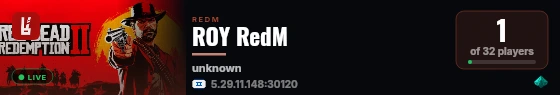 ROY RedM live status badge