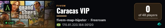 Caracas VIP live status badge