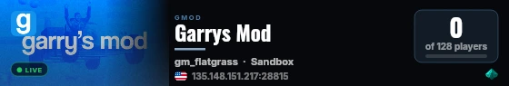 Garrys Mod live status badge