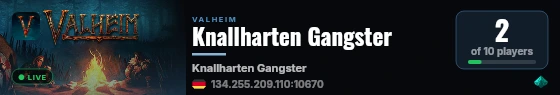 Knallharten Gangster live status badge