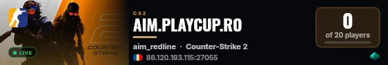AIM.PLAYCUP.RO live status badge