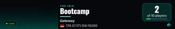 Bootcamp live status badge