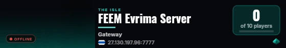FEEM Evrima Server live status badge