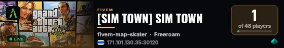 [SIM TOWN] SIM TOWN live status badge