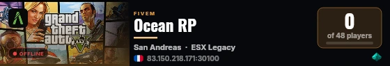 Ocean RP live status badge