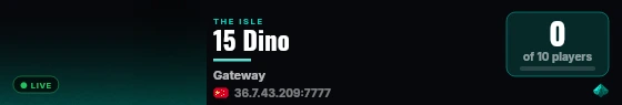 15 Dino live status badge