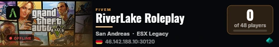 RiverLake Roleplay live status badge