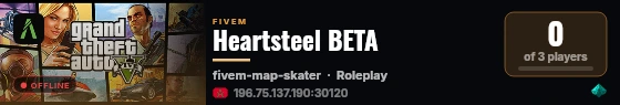 Heartsteel BETA live status badge