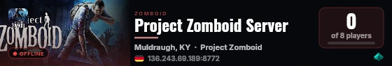 Project Zomboid Server live status badge