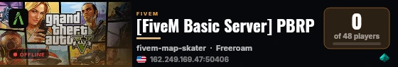[FiveM Basic Server] PBRP live status badge
