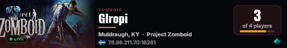 Glropi live status badge