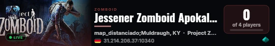 Jessener Zomboid Apokalypse live status badge