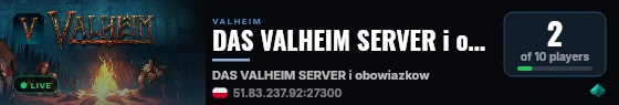 DAS VALHEIM SERVER i obowiazkowo 4Netplayers bo taniej XD live status badge