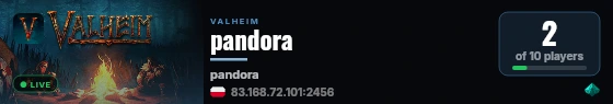 pandora live status badge