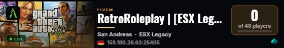 RetroRoleplay | [ESX Legacy] live status badge
