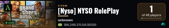 [Nyso] NYSO RolePlay live status badge