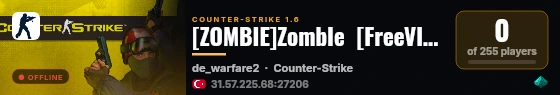 [ZOMBIE]ZombIe  [FreeVIP|Bazz+JP|ASBank|LaserMine|pmodmenu] live status badge