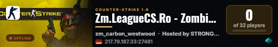 Zm.LeagueCS.Ro - Zombie Evolution 4.3 live status badge