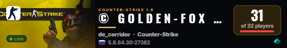 ©   G O L D E N - F O X   ► X live status badge