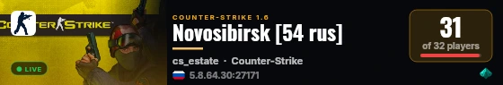 Novosibirsk [54 rus] live status badge