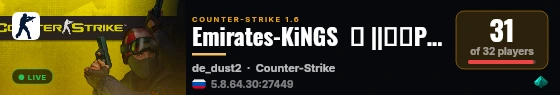 Emirates-KiNGS  亗 ||͇̿P͇̿U͇̿B͇̿L͇̿I͇̿C͇̿|  ✪ live status badge