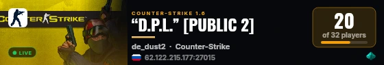 “D.P.L.” [PUBLIC 2] live status badge