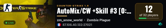 AutoMix/CW +Skill #3 [0:0] live status badge