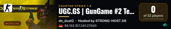 DS Gaming P͇̿U͇̿B͇̿L͇̿I͇̿C͇̿ Server live status badge