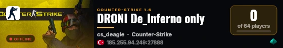 DRONI De_Inferno only live status badge