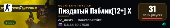 Пиздатый Паблик[12+] X live status badge
