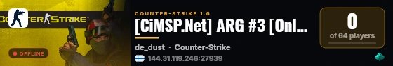 [CiMSP.Net] ARG #3 [Only de_Inferno] by cimsp.com live status badge
