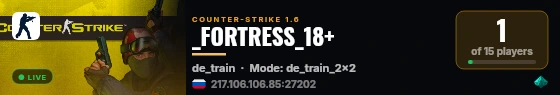 _FORTRESS_18+ live status badge