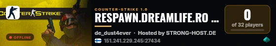 -= RESPAWN.WESTCSTRIKE.RO [OutStanding CSDM] =- live status badge