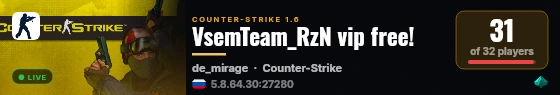 VsemTeam_RzN vip free! live status badge