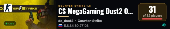 CS MegaGaming Dust2 Only [FREE - VIP] live status badge