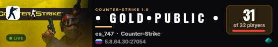 •   G O L D • P U B L I C   • live status badge