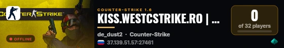 KISS.WESTCSTRIKE.RO | VIP Free for everyone | live status badge