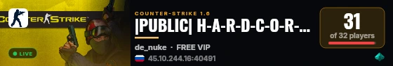 |PUBLIC| H-A-R-D-C-O-R-E 18+ live status badge