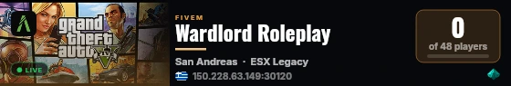 Wardlord Roleplay live status badge
