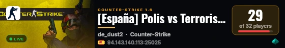 [España] Polis vs Terroristas Servidor PUBLICO live status badge