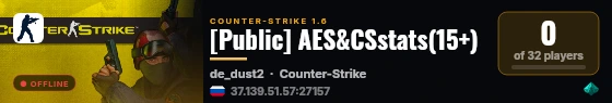 [Public] AES&CSstats(15+) live status badge