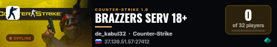 BRAZZERS SERV 18+ live status badge