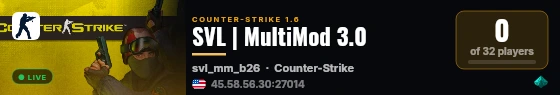 SVL | MultiMod 3.0 live status badge