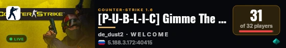 [P-U-B-L-I-C] Gimme The Loot 18+ live status badge