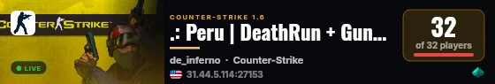 CSDuragi.Pro | Server 1.6 live status badge