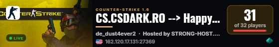 .:: NORD.LEAGUECS.RO ::. #SERVER CLASSIC live status badge