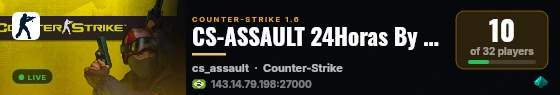CS-ASSAULT 24Horas By FPSGAMEHOST.COM.BR live status badge